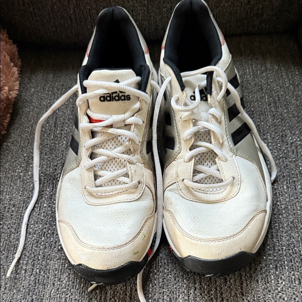 Adidas Men's White and Black Athletic Shoes
